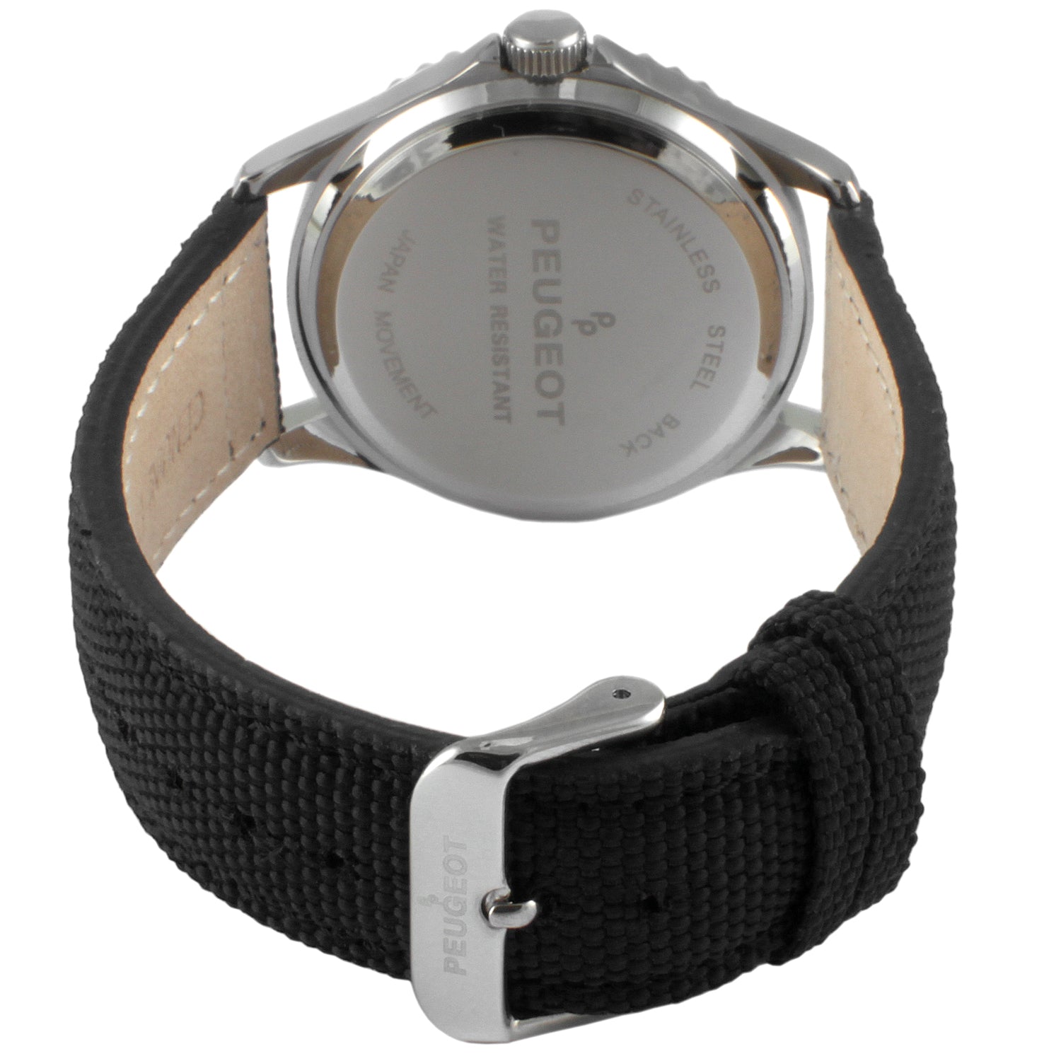 Men's 42mm Sport Bezel Watch with Orange Dial and Canvas Strap