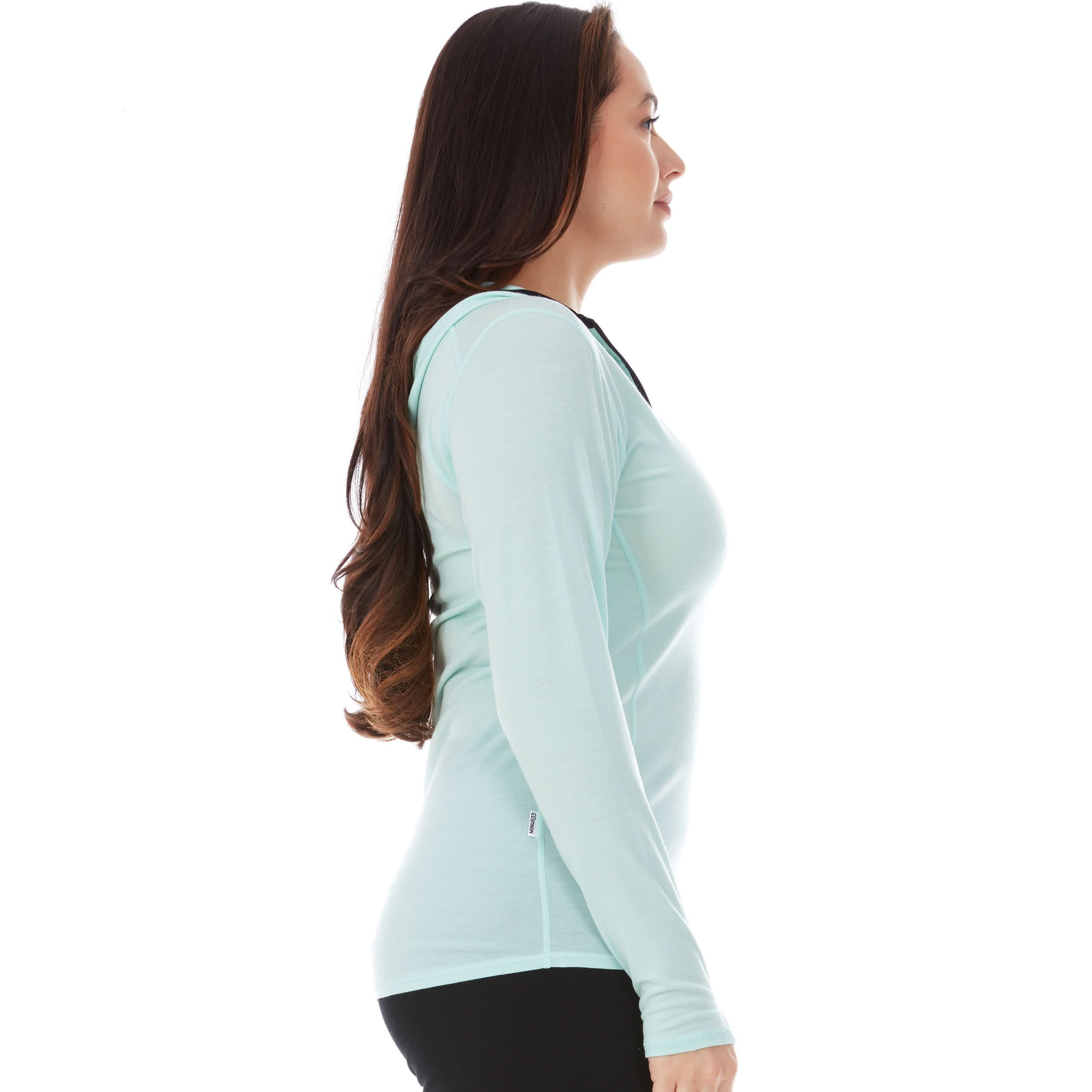 Microweight - Women's Wool 1/4 Zip Sun Hoodie Woolverino - My Men's Shop