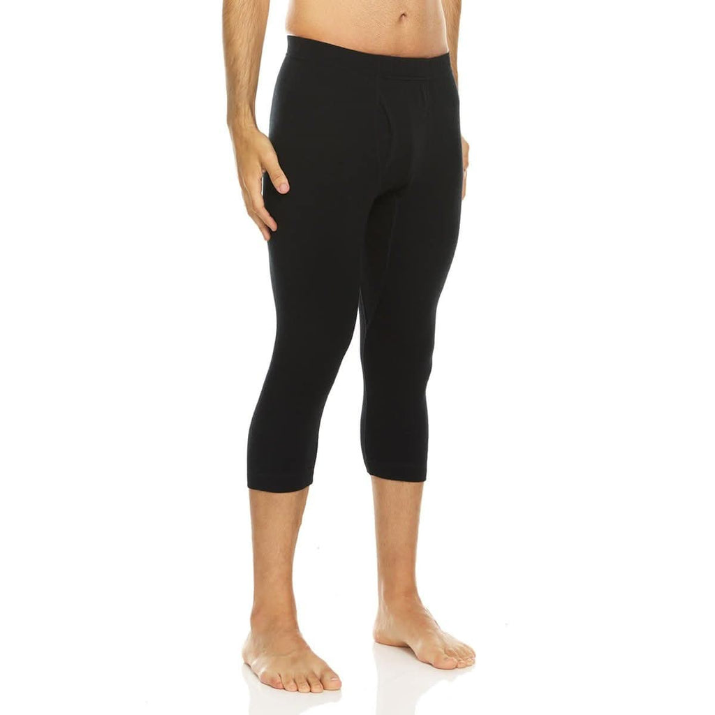 Midweight Men's Ski Bottom 3/4 Length Merino Wool - Woolverino