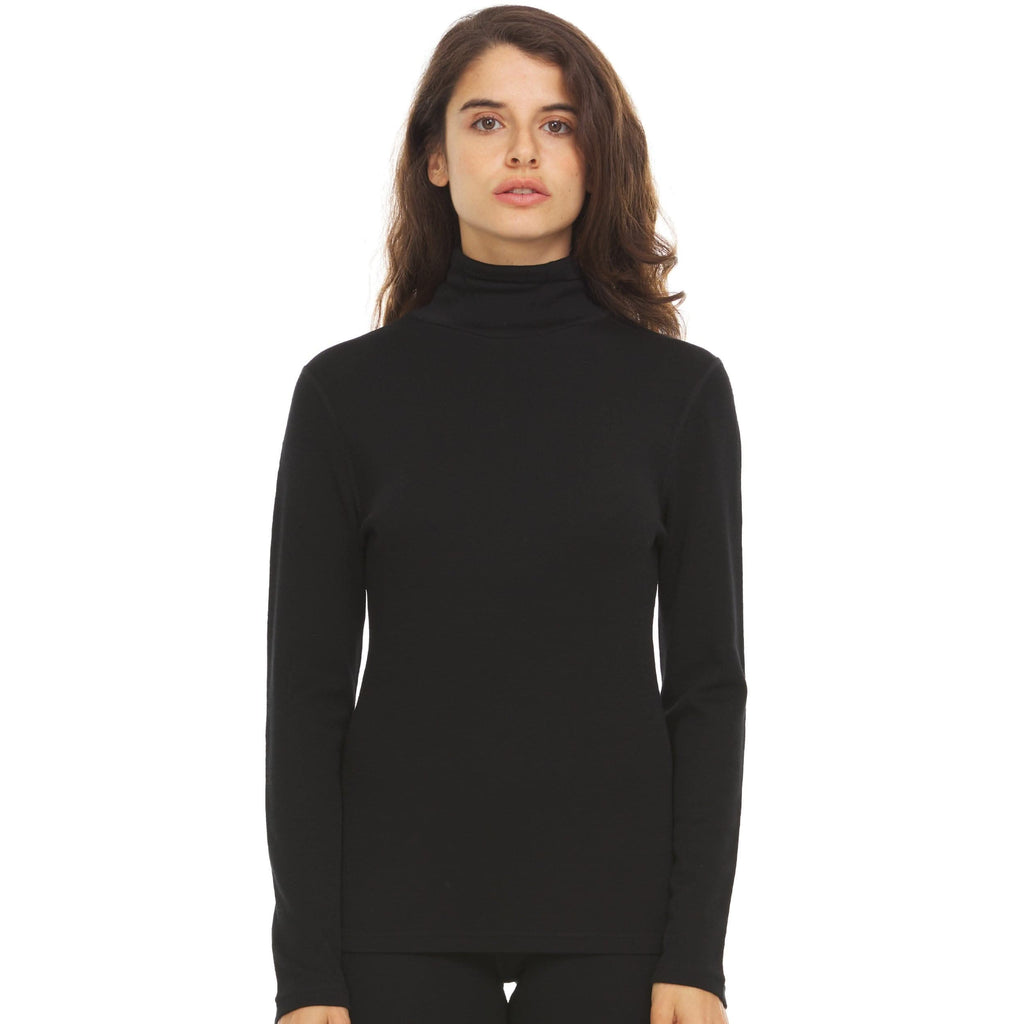 Midweight - Women's Long Sleeve Turtleneck 100% Merino Wool - My Men's Shop
