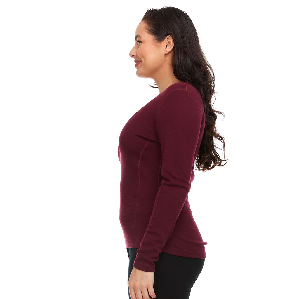 Midweight - Women's Long Sleeve V-Neck Sweater 100% Merino Wool - My Men's Shop