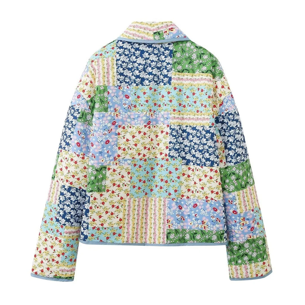 Women's Quilted Jacket Patchwork Floral Pastel BYMANYC ® New York CONTEMPORARY FRESH BOHO OUTERWEAR - New Collection