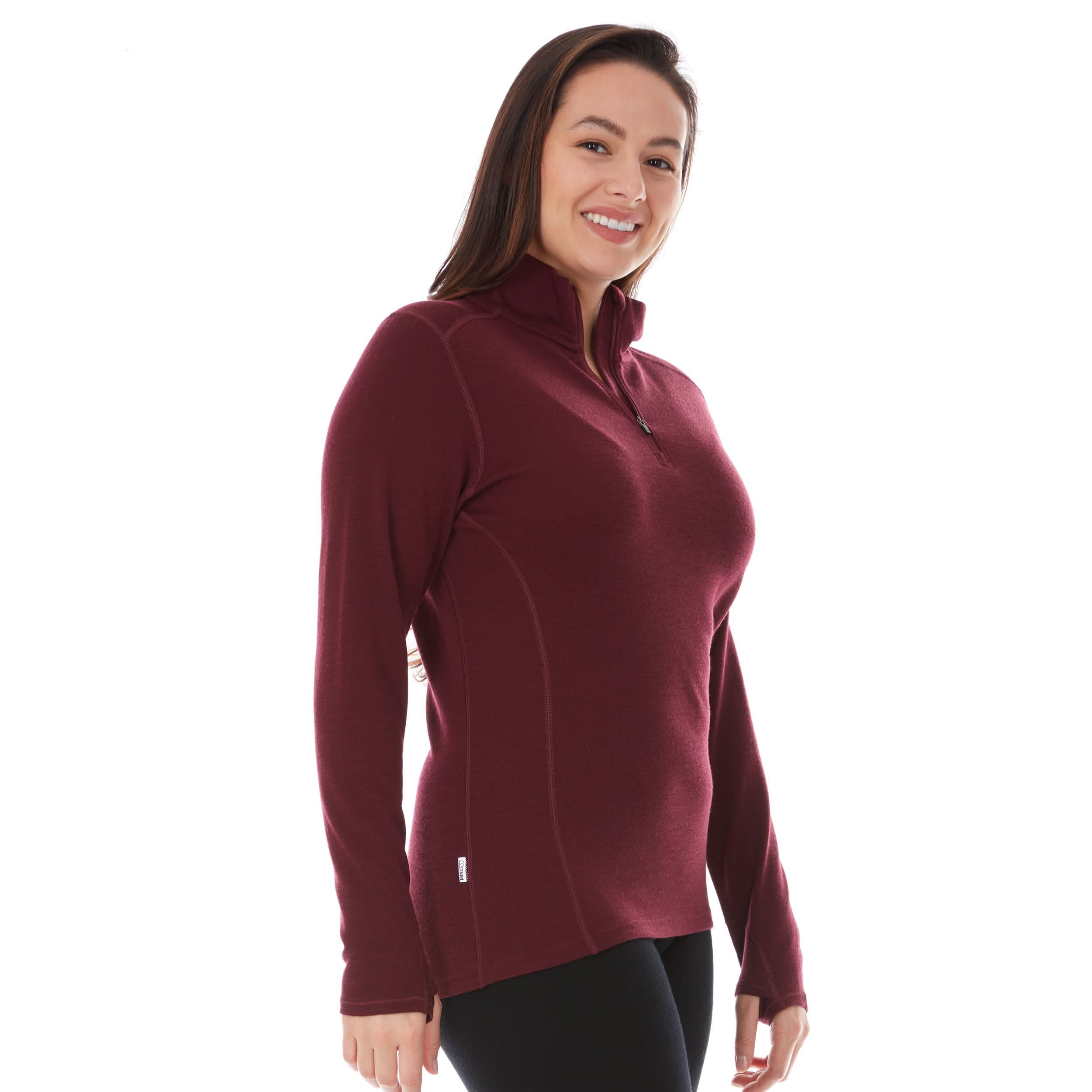 Midweight - Sequoia Women's 1/4 Zip 100% Merino Wool - My Men's Shop