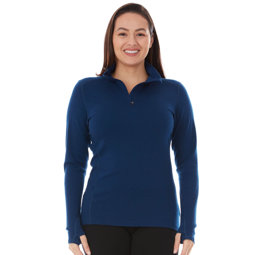 Midweight - Sequoia Women's 1/4 Zip 100% Merino Wool - My Men's Shop