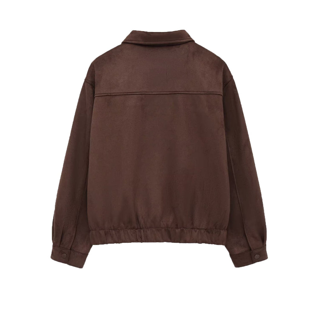 Women's Suede Bomber Jacket BYMANYC ® New York CONTEMPORARY VIBRANT MODERN FASHION - New Collection