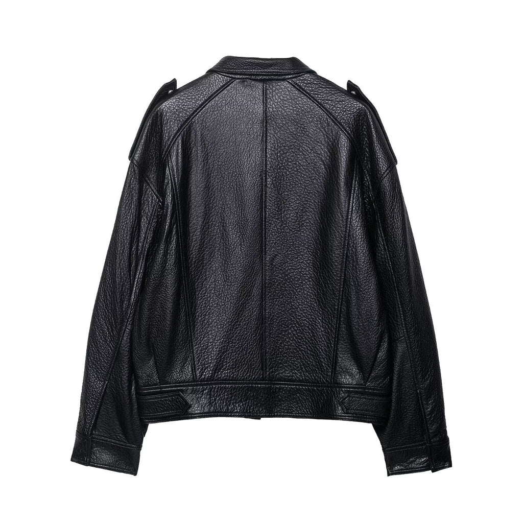 Women's Textured Faux Leather Biker Jacket BYMANYC ® New York CONTEMPORARY VIBRANT MODERN FASHION - New Collection