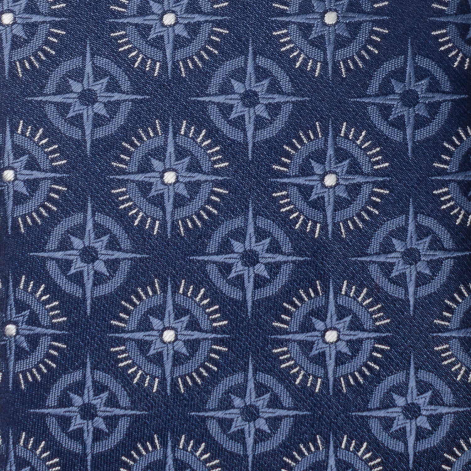 Compass Hidden Message Navy Blue Men's Tie