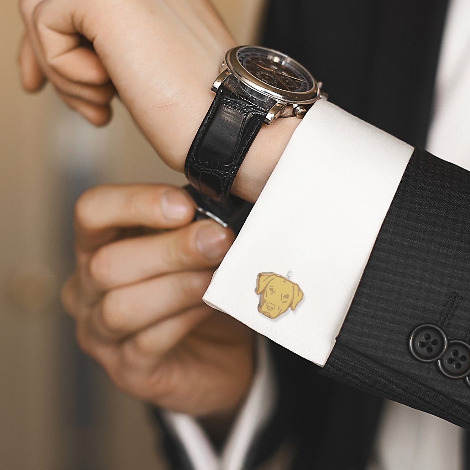 Yellow Labrador Cufflinks