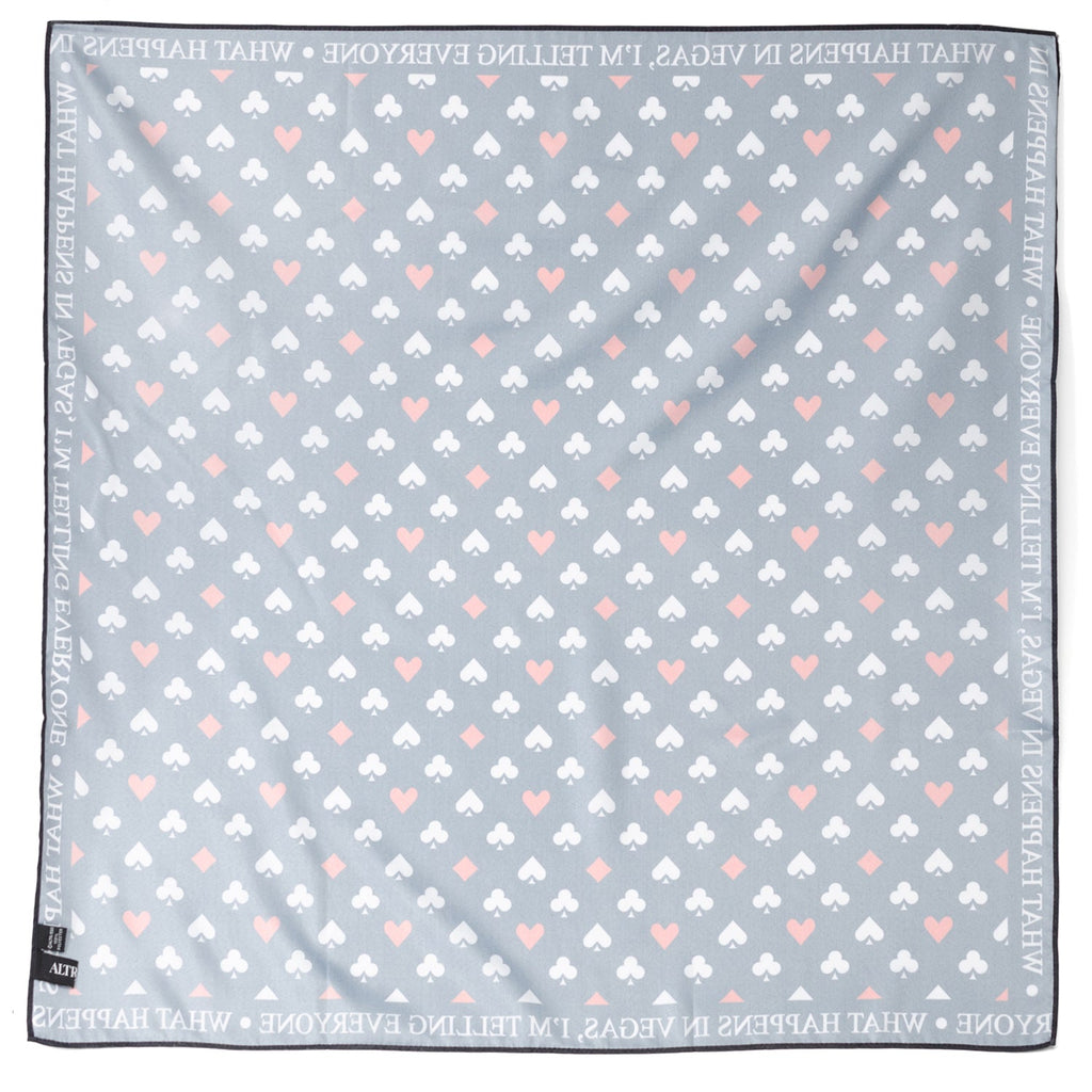 Satin Card Vegas Black Scarf