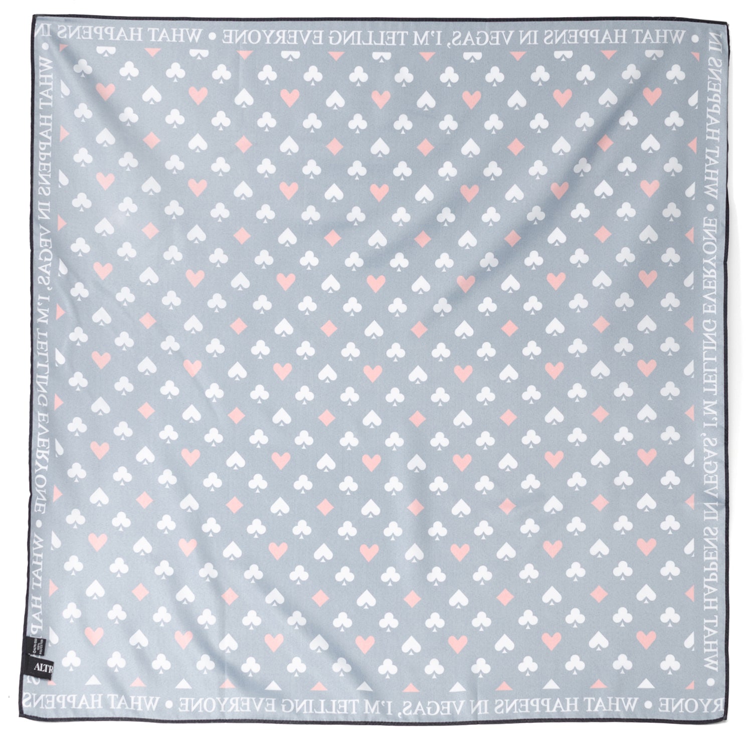 Satin Card Vegas Black Scarf
