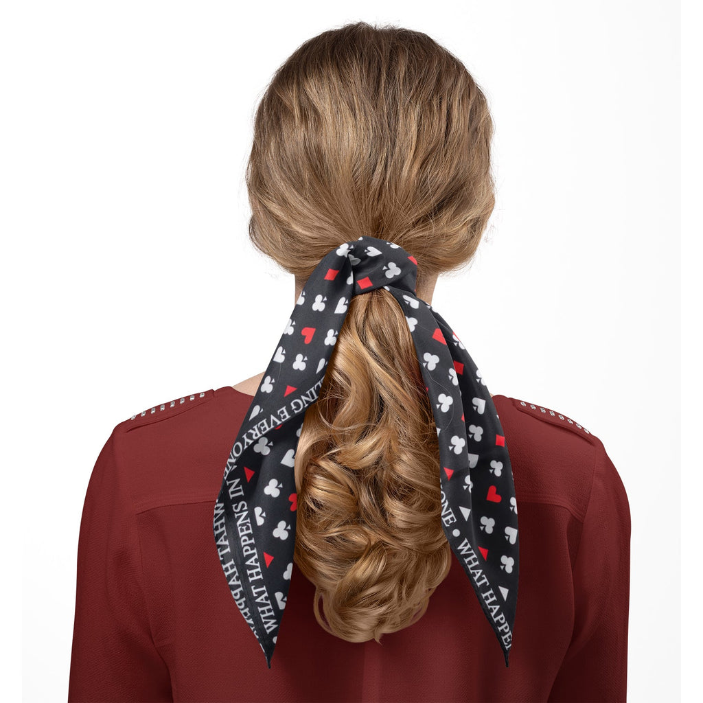 Satin Card Vegas Black Scarf