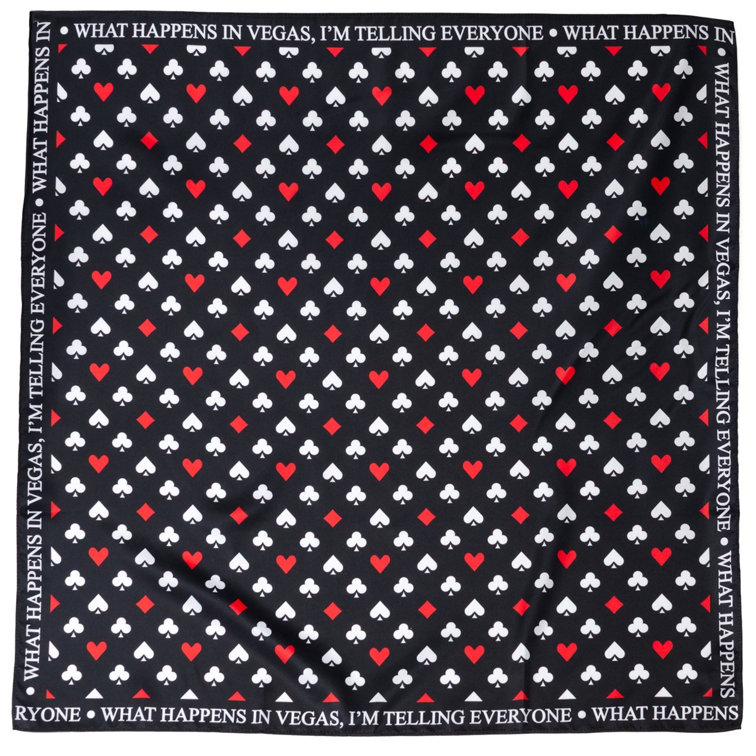 Satin Card Vegas Black Scarf