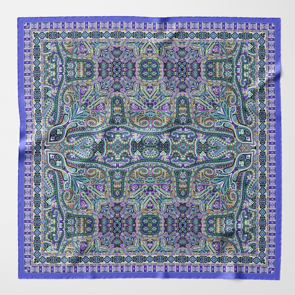 Ambra - Silk Scarf Shawl - Blueberry - My Men's Shop