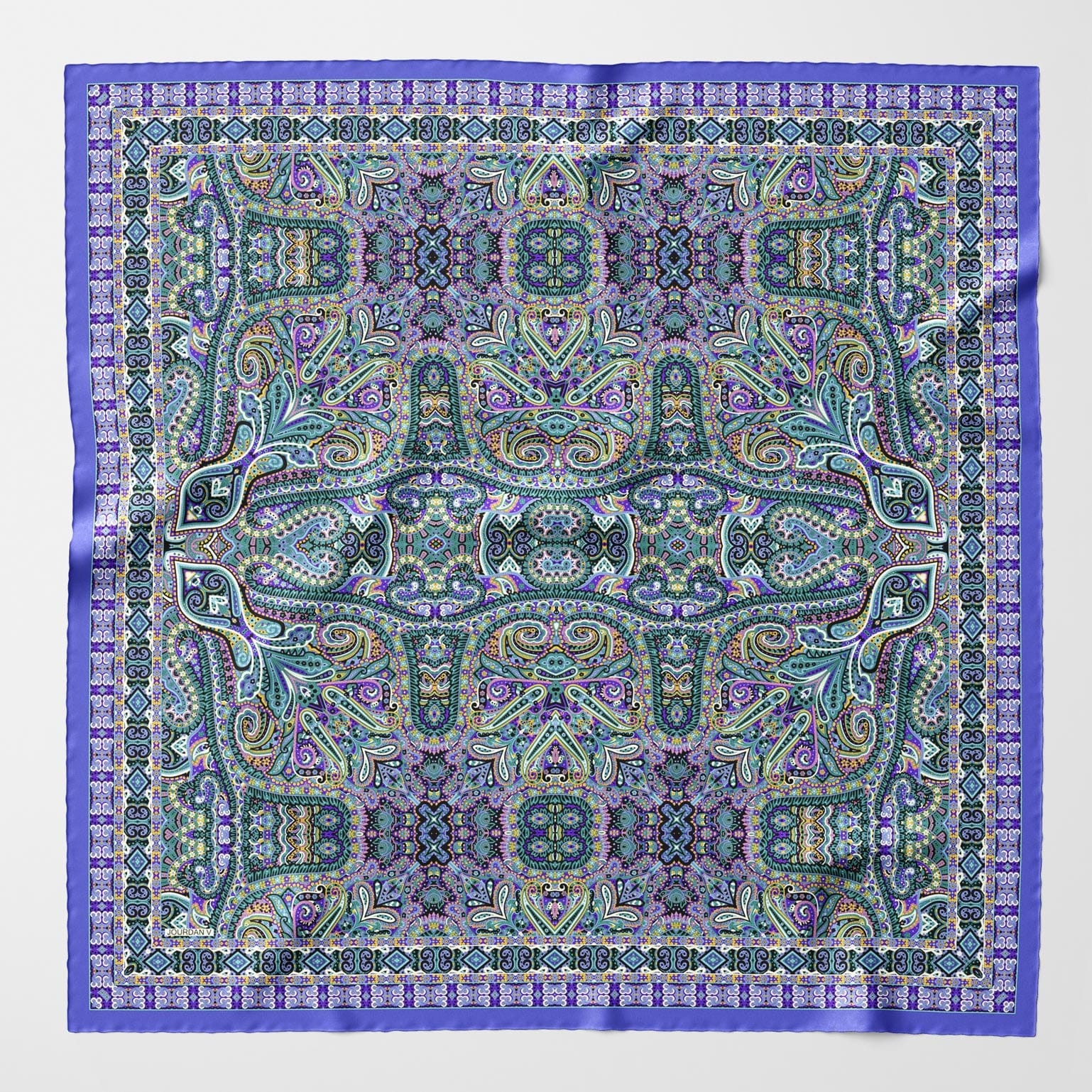 Ambra - Silk Scarf Shawl - Blueberry - My Men's Shop