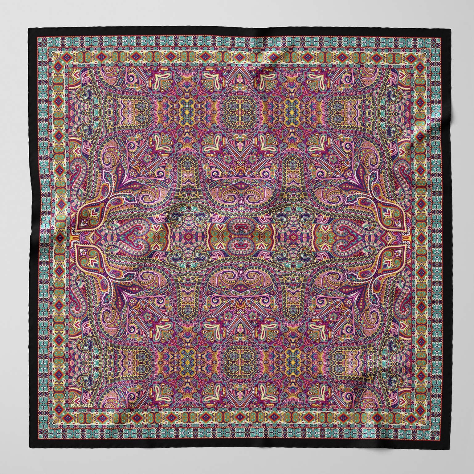 Ambra - Silk Scarf Shawl - Multicolored