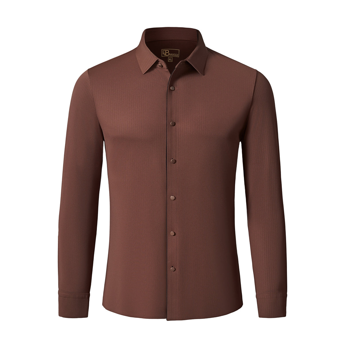 Precision Stitchless LS Shirt COFFEE - My Men's Shop