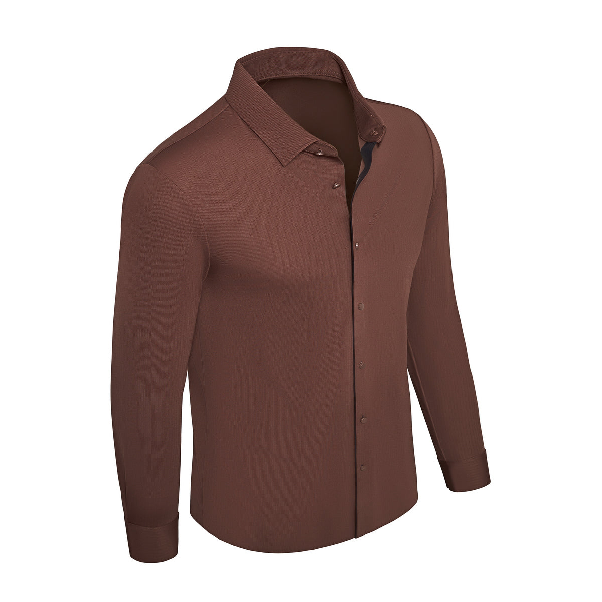 Precision Stitchless LS Shirt COFFEE - My Men's Shop