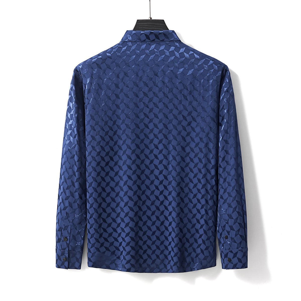 Optic Tessellation Stitchless LS Shirt NAVY - My Men's Shop