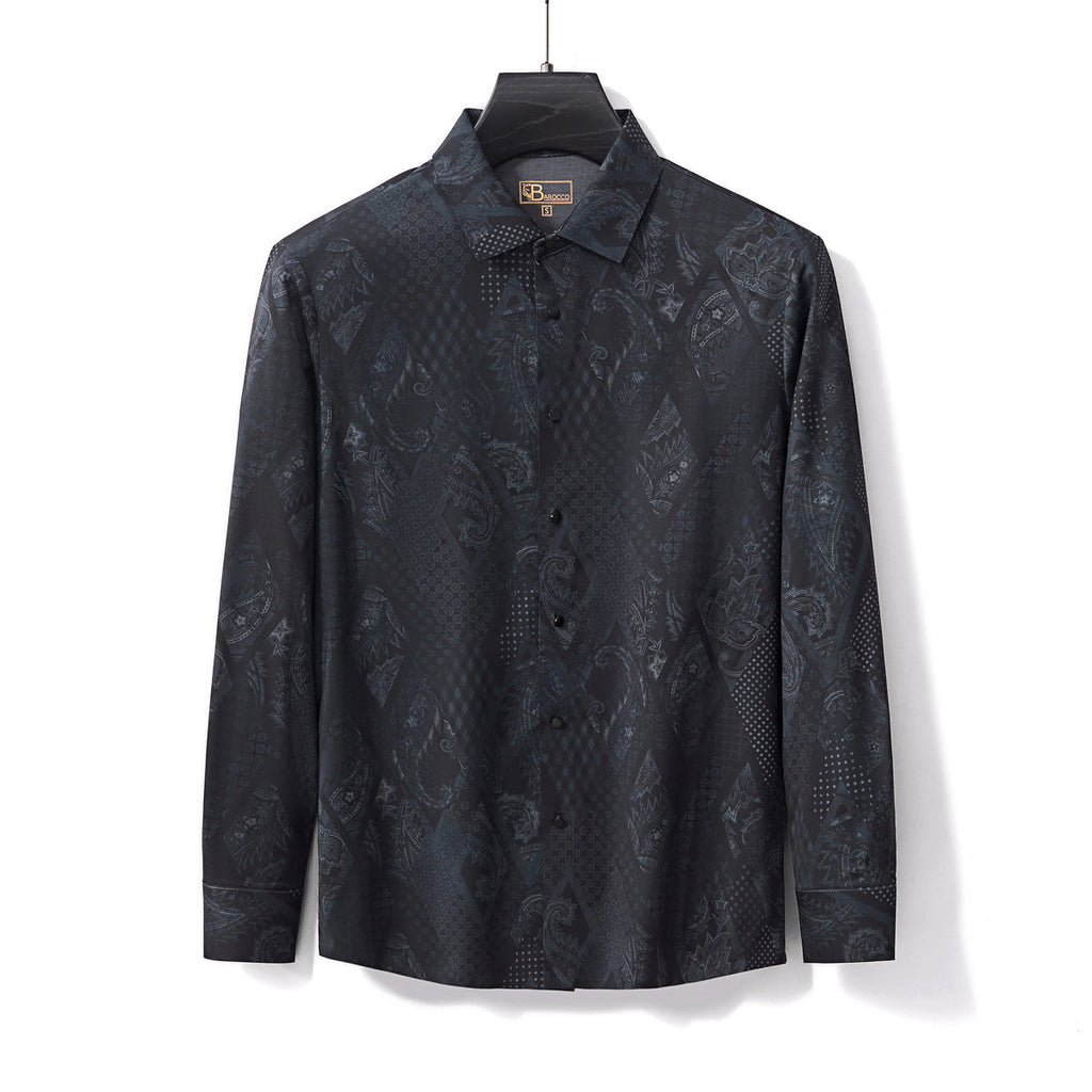 Shadow Bloom Stitchless LS Shirt BLACK - My Men's Shop