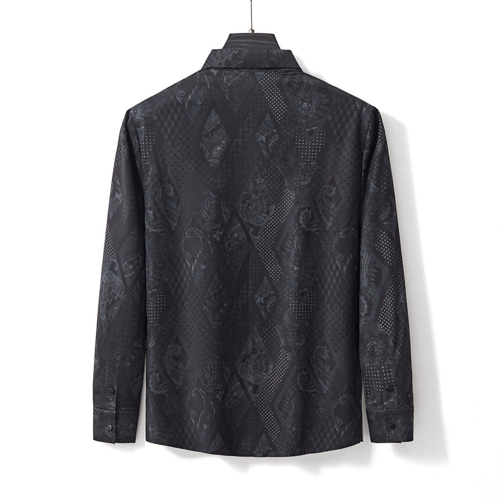 Shadow Bloom Stitchless LS Shirt BLACK - My Men's Shop