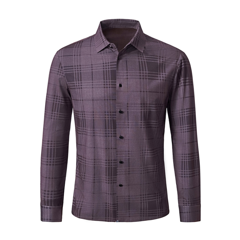 Noir Mosaic Stitchless Shirt BURGUNDY - My Men's Shop