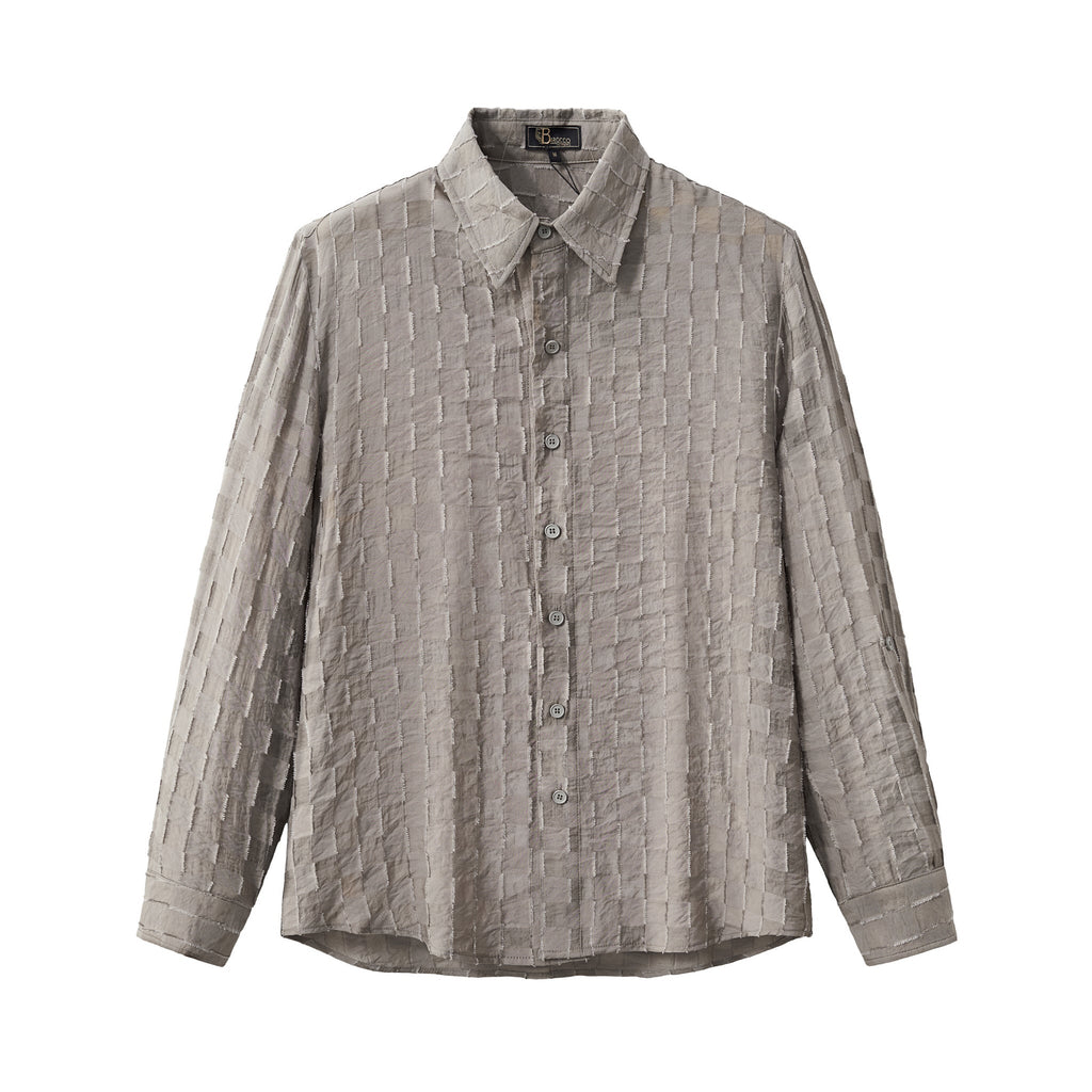 Haven Textured Long Sleeve Shirt GREY - My Men's Shop