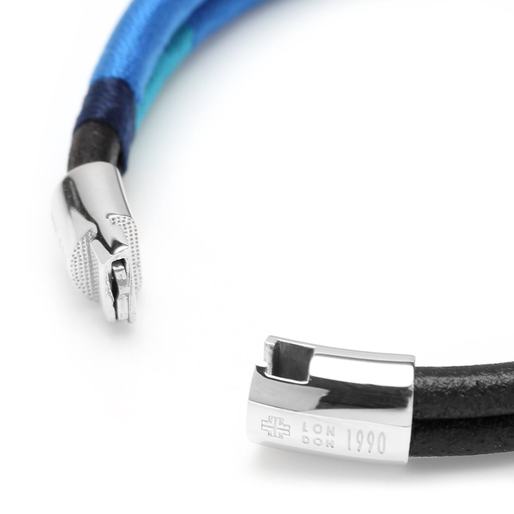 Cobra Masai Silver Bracelet Blue Tones 18cm - My Men's Shop