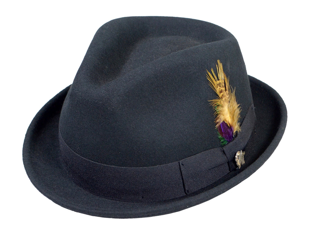 Wool Felt Fedora Hat Classic Roma Stingy - My Men's Shop