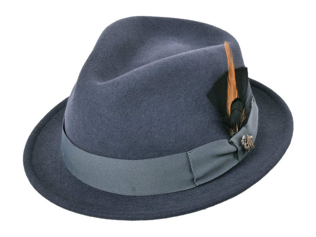 Wool Felt Fedora Hat Classic Roma Stingy - My Men's Shop