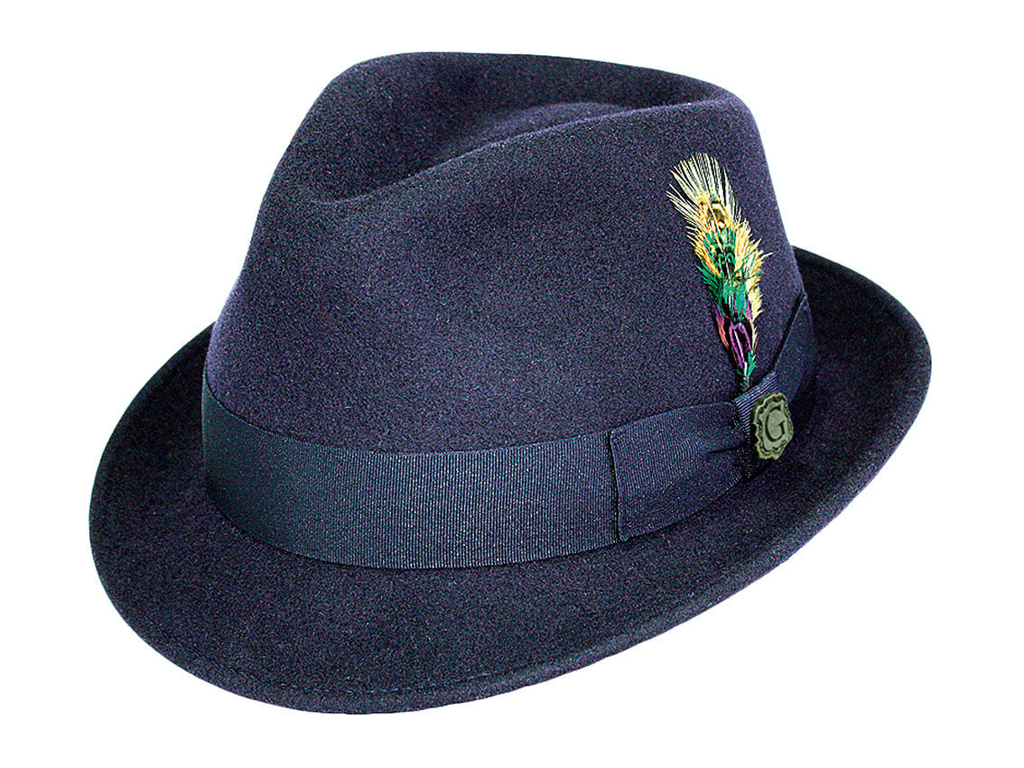 Wool Felt Fedora Hat Classic Roma Stingy - My Men's Shop