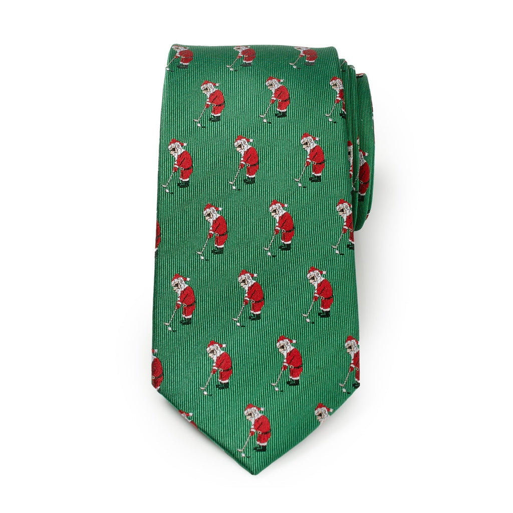Santa Golf Par-Tee Men's Green Tie