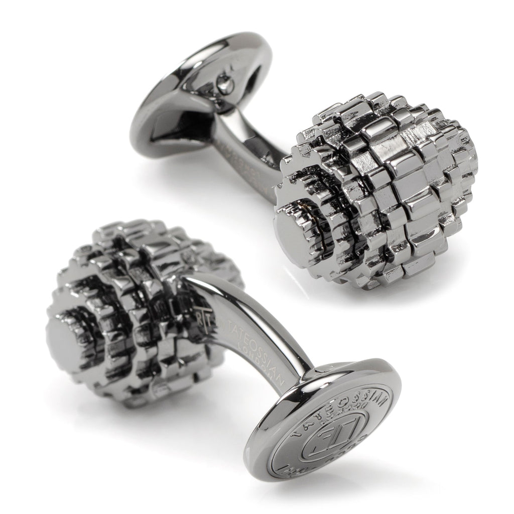 Moving Gunmetal Gear Cufflinks - My Men's Shop