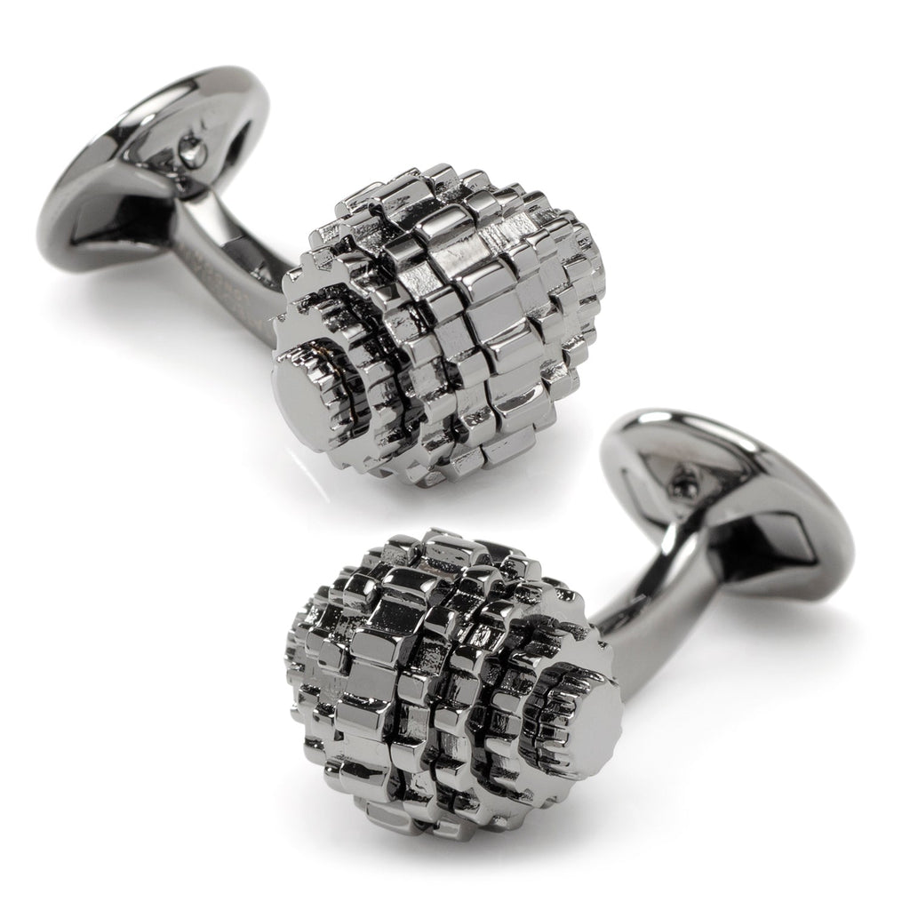 Moving Gunmetal Gear Cufflinks - My Men's Shop