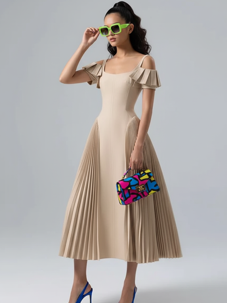 Camisole Backless Party Dress with Pleated and Patchwork Details For Women, SoHo, BYMANYC New York. - My Men's Shop