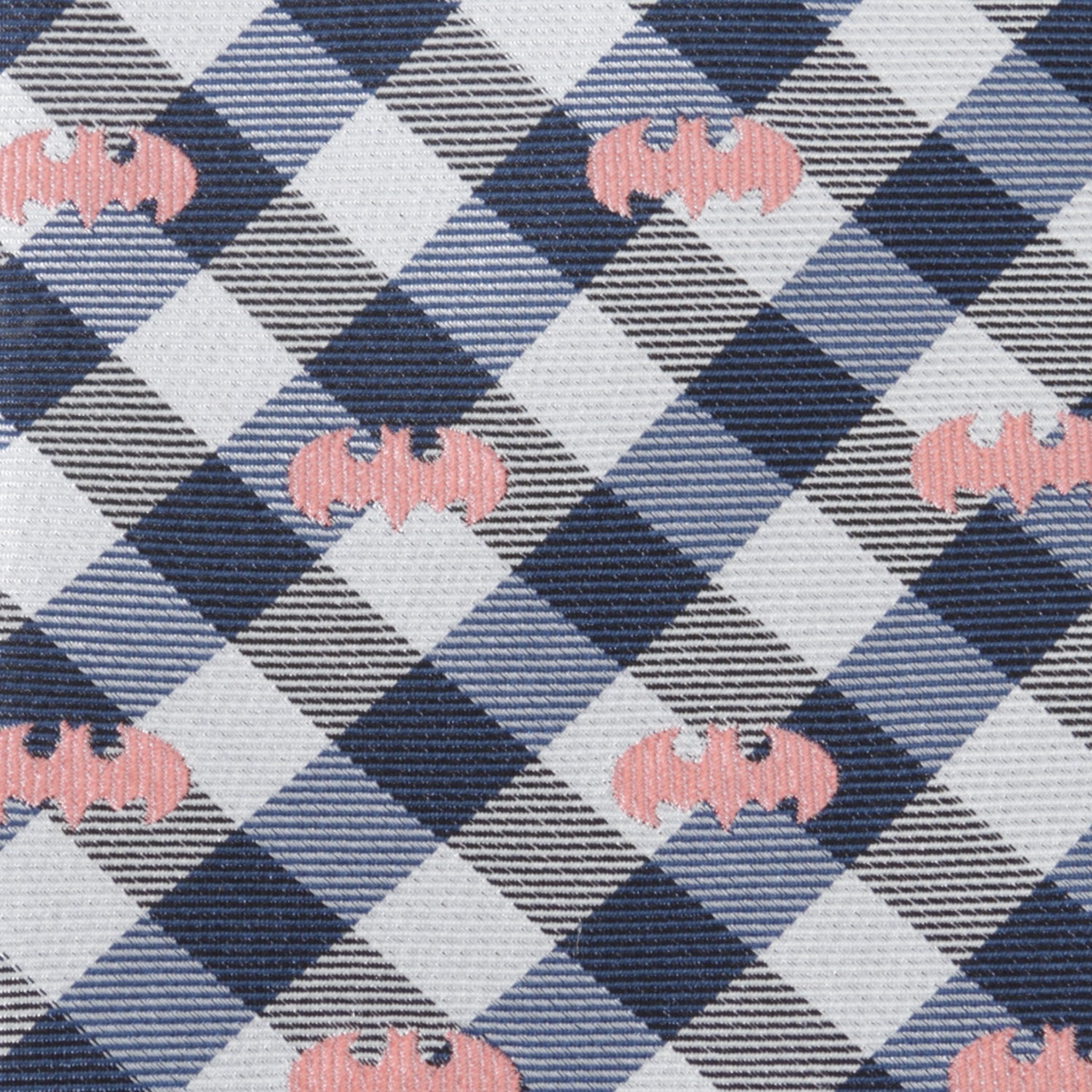DC Batman Plaid Navy Men's Tie
