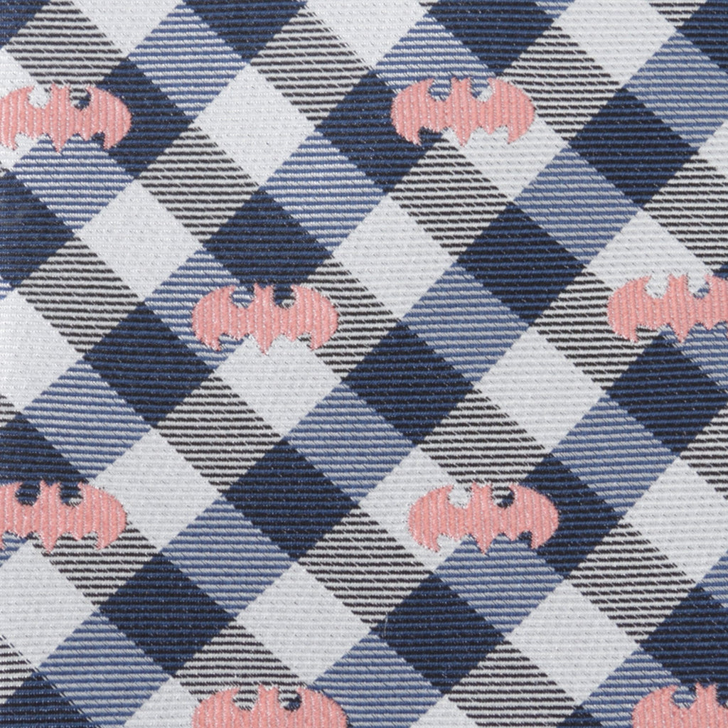 DC Batman Plaid Navy Men's Tie