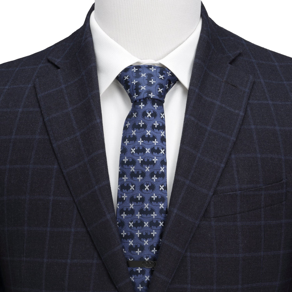 DC Batman Cross Blue Silk Men's Tie