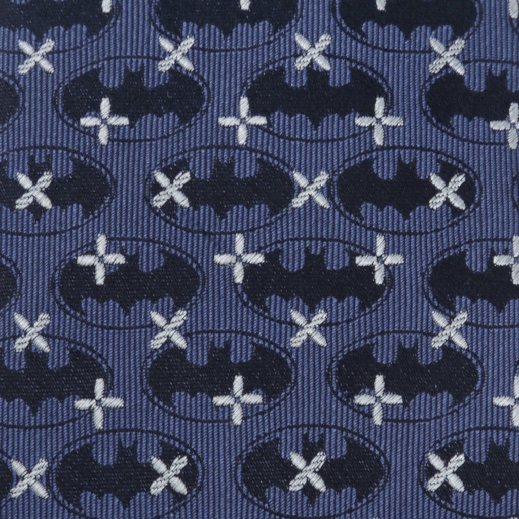 DC Batman Cross Blue Silk Men's Tie
