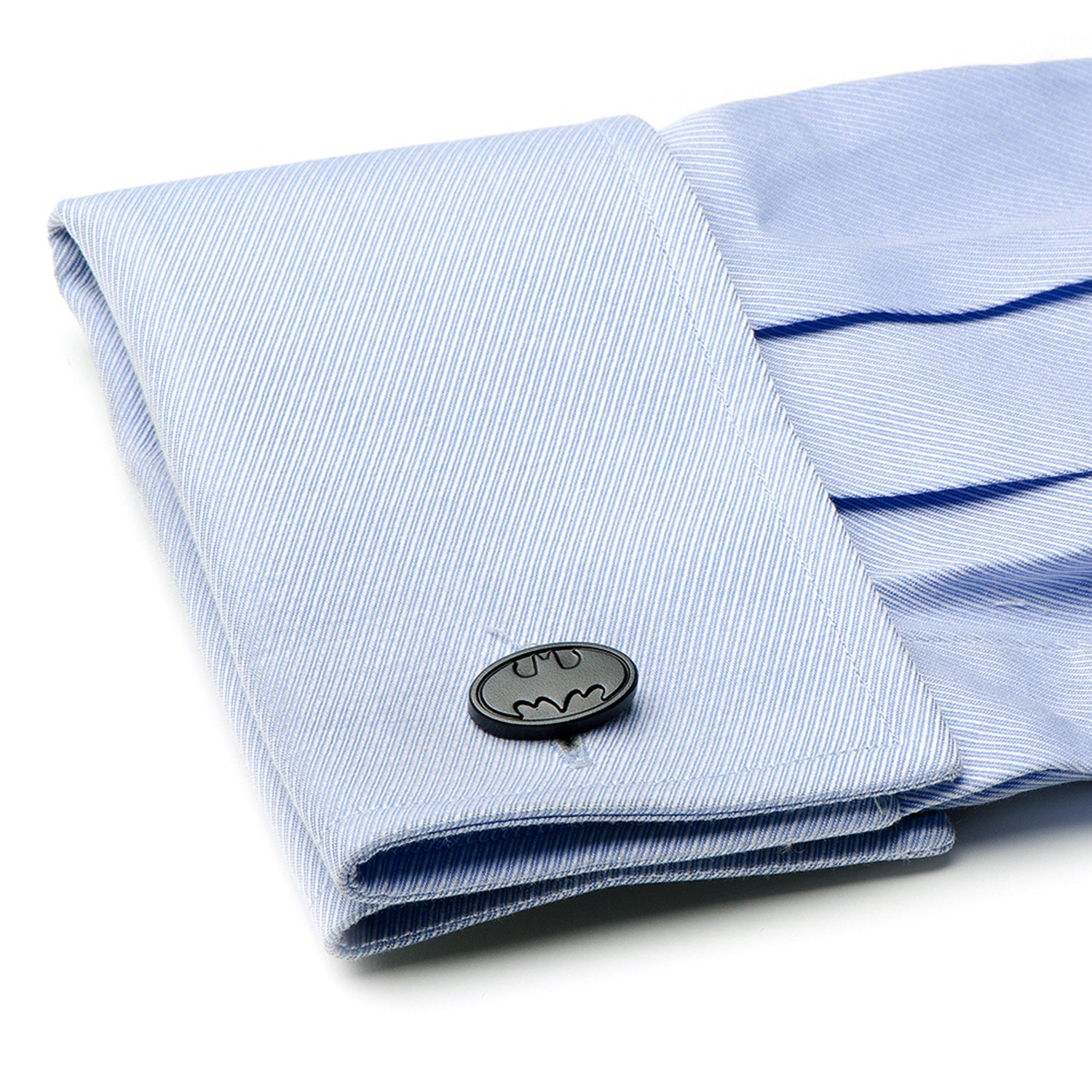 DC Batman Logo Satin Black Cufflinks