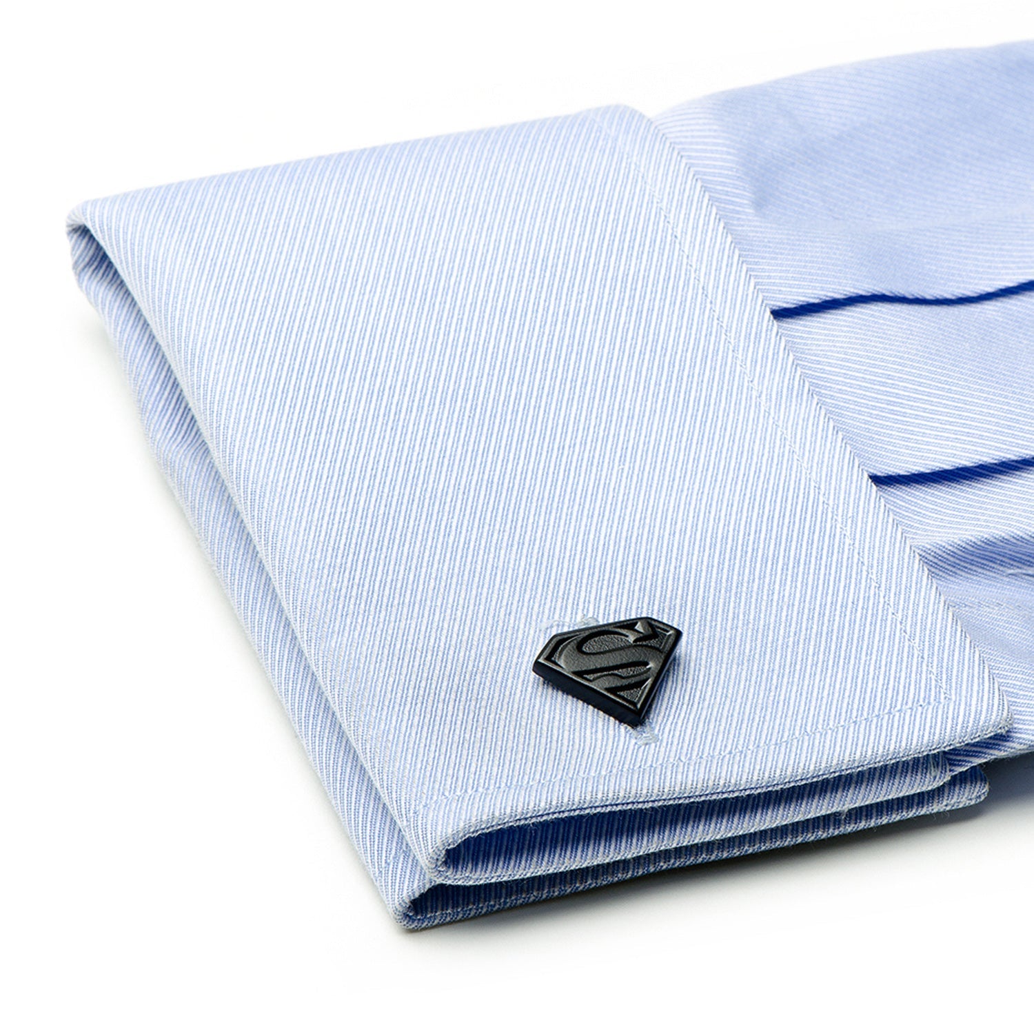 DC Superman Shield Satin Black Cufflinks