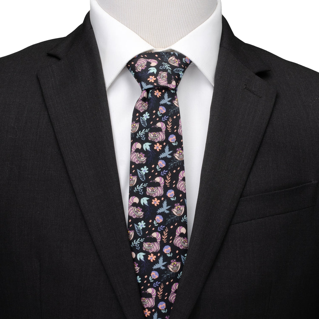 Disney Alice in Wonderland Cheshire Cat Black Men's Tie