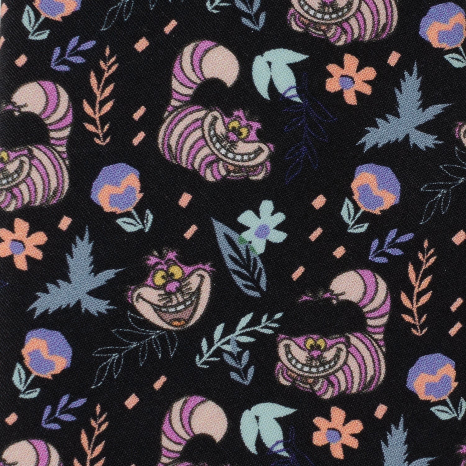 Disney Alice in Wonderland Cheshire Cat Black Men's Tie