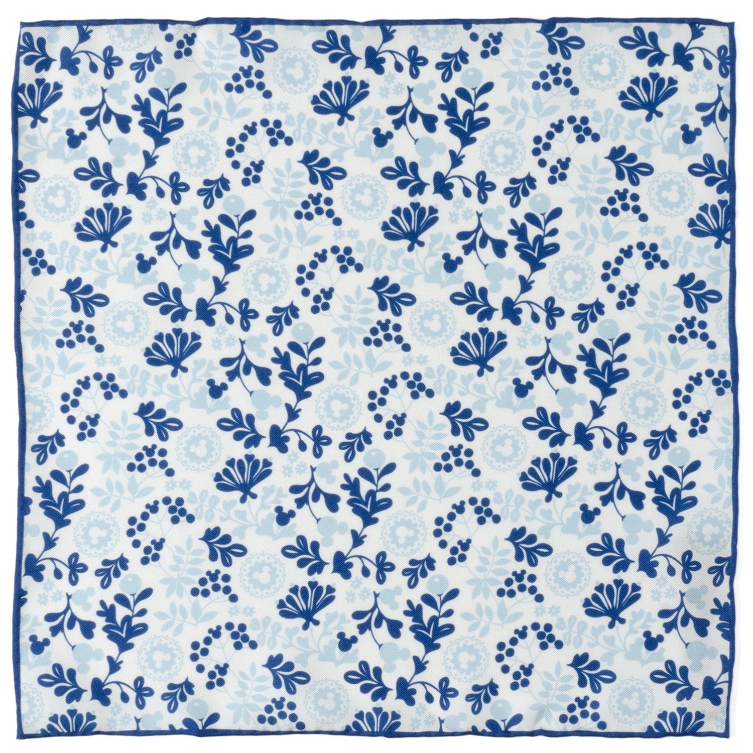 Disney Mickey Mouse Floral White Pocket Square