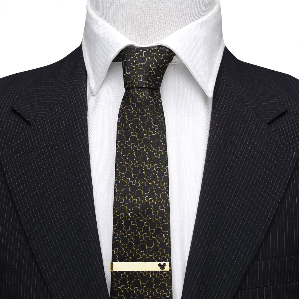 Disney Mickey Mouse Cutout Gold Tie Bar