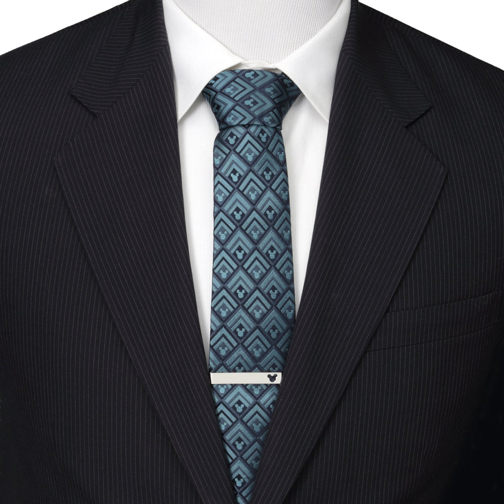 Disney Mickey Mouse Diamond Teal Men's Tie