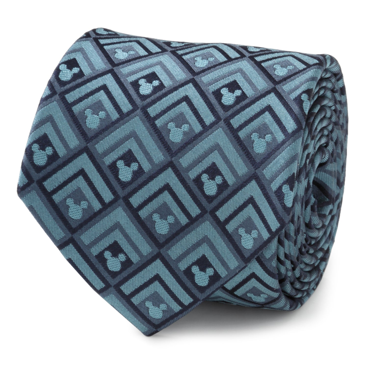 Disney Mickey Mouse Diamond Teal Men's Tie