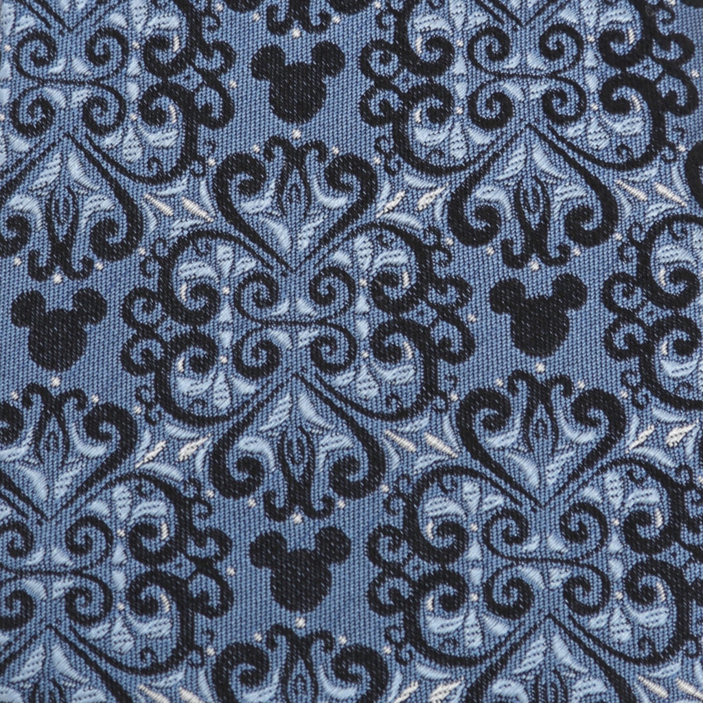 Disney Mickey Mouse Damask Tile Blue Men's Tie