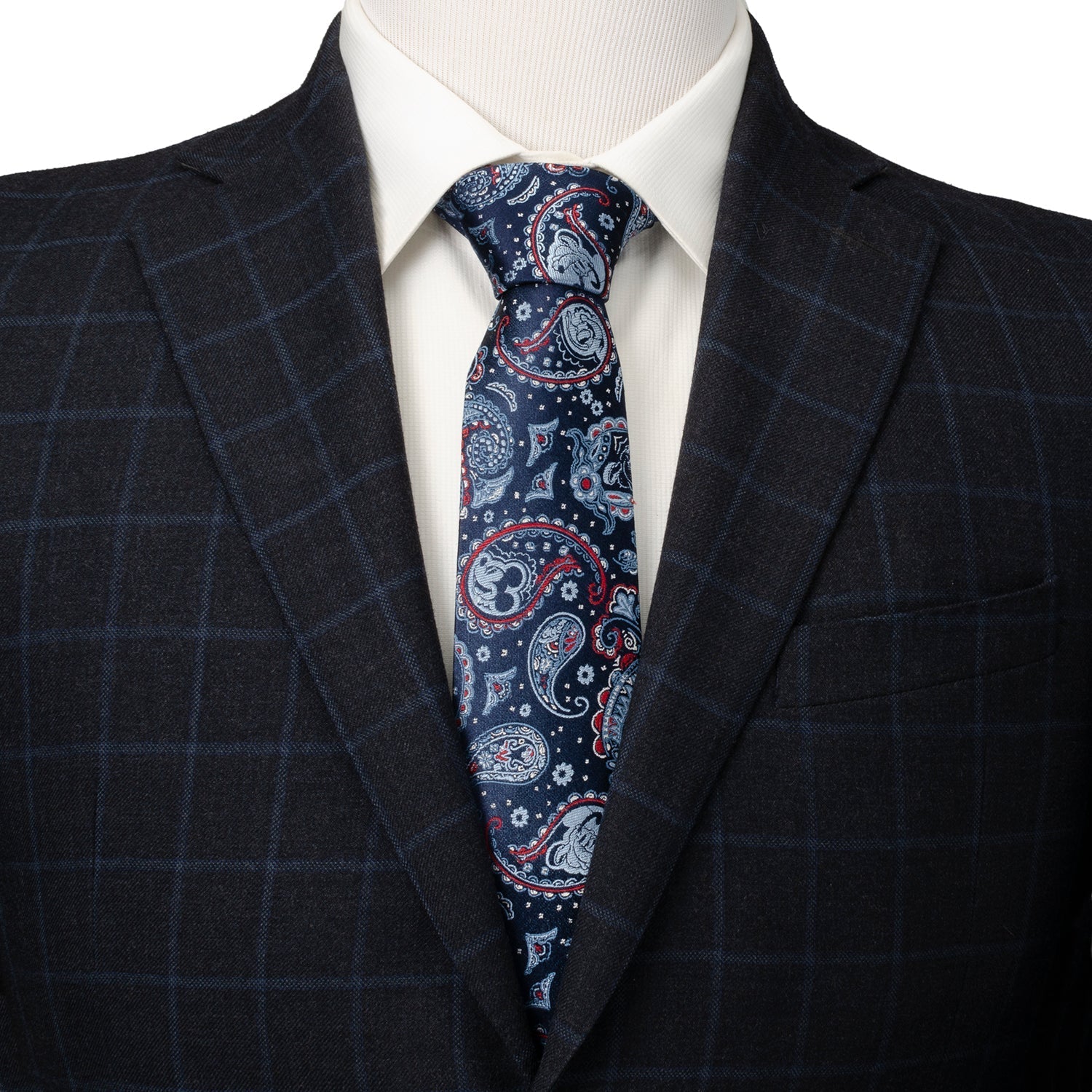 Disney Mickey and Friends Paisley Blue Multi Men's Tie