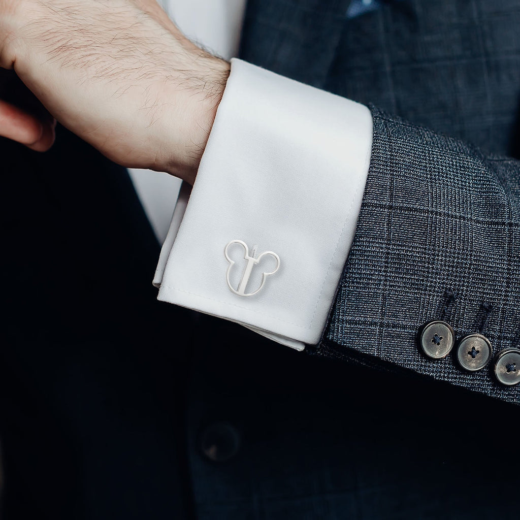 Disney Mickey Mouse Silhouette Cutout Cufflinks