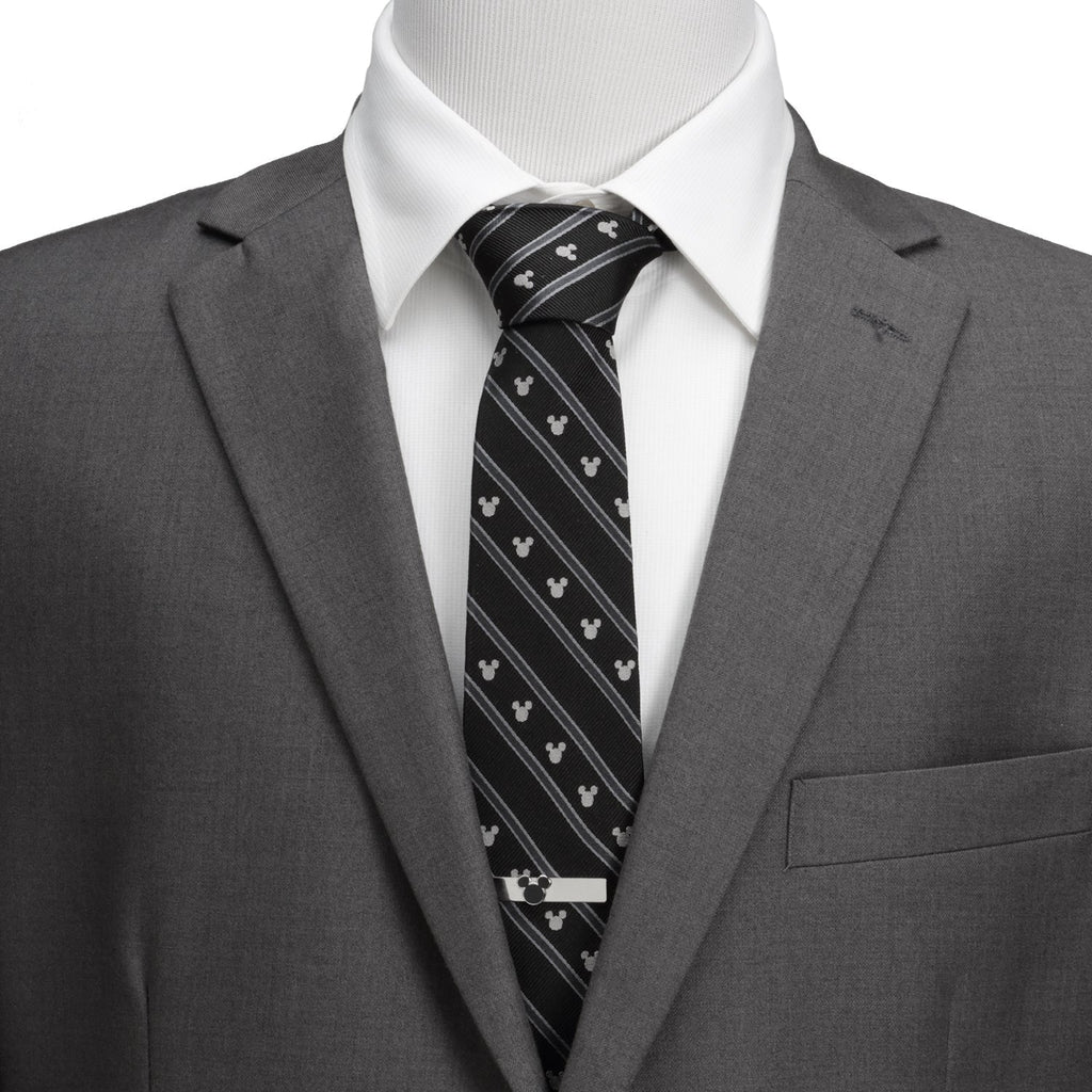 Disney Mickey Mouse Stripe Black Men's Tie